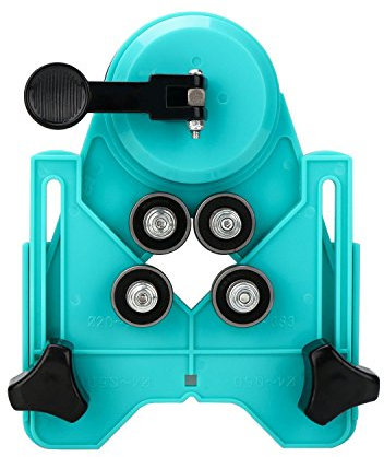 WElinks Drill Bit Hole Saw Guide Jig Fixture Adjustable Diamond Hole Cutter Centering Locator Holder Diamond Drill Bit Tile Glass Hole Saw Core Bit Guide with Vacuum Suction Base Openings Locator