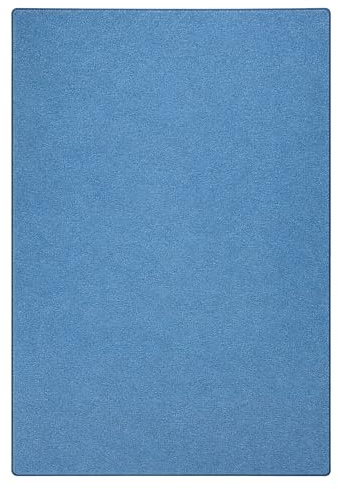 casa pura Teppich Läufer London - Meterware - Teppichläufer für Wohnzimmer, Flur, Küche - Flacher Schlingenflor (Hellblau - 66x200 cm)