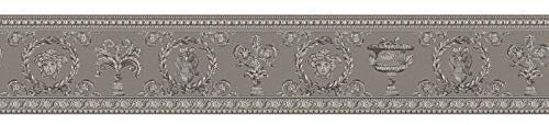 Papier peint baroque Tapisserie baroque Frise papier peint Beige / crème Gris 343053 | Papier peint pas cher
