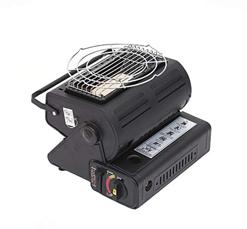 WPHH Chauffage Extérieur, Réchauffeur De Gaz De Cuisinière pour L'équipement De Pique-Nique De Randonnée De Camping, Ventilateur Chauffe Portatif pour Tente À Économie D'énergie,Noir