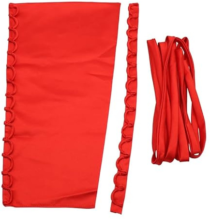 Lot de 3 pièces de rechange pour robe de mariée avec fermeture éclair réglable et ruban en satin à lacets, accessoires de robe de mariée (rouge)