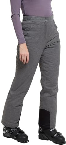 Mountain Warehouse Sub Zero Skihose für Damen - Wasserfeste Damenhose, atmungsaktiv, Skihose mit versiegelten Nähten, Verstellbarer Bund - Winter Schneehose Grau Damengröße EU 46