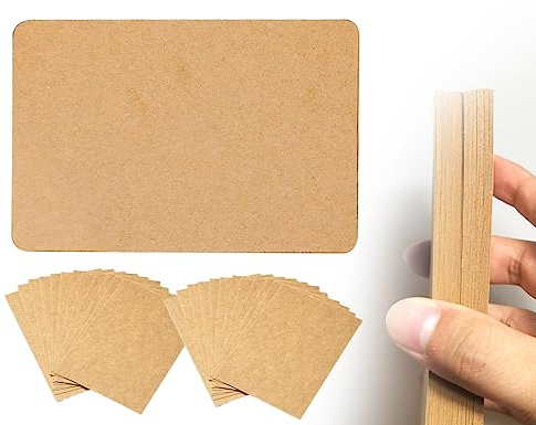KAPSING 40 stycken vykort tomt kraftpapper 300 g/m² för visitkort skapa inbjudningskort indexkort a6 kort för egendesign (brun)