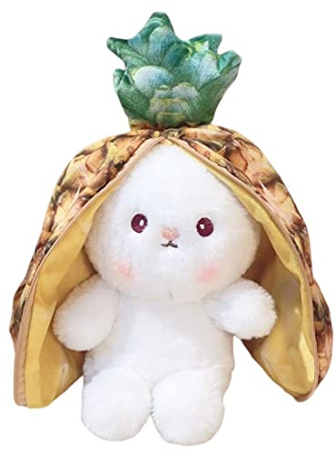 Lapin Peluche, Lapin Mignon Peluche De Pâques, Lapin En Sac De Fruits Réversible Lapin Fruits Oreiller Lapin Mignon Oreiller De Fruits De Lapin Canapé Oreiller Décoration De