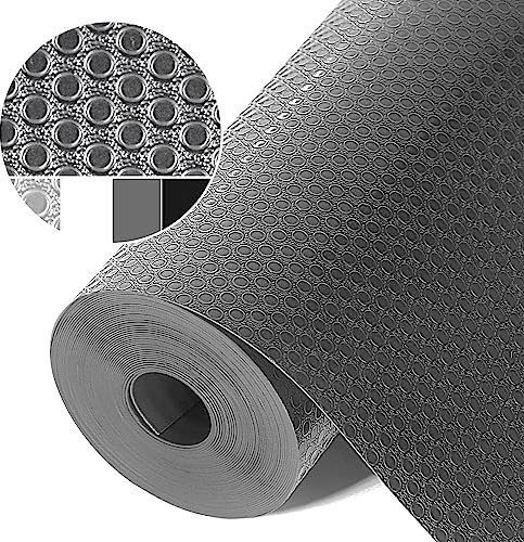 Origuuds Schubladenmatte, Eva-Material Wasserdichtem Schubladenauskleidung Antirutschmatte Kühlschrankauskleidungen Nicht Klebende für Küchenschränke Schubladen Schrank (Grau/30cm x 150cm)