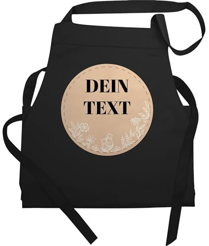 Schürze - Kochschürze - Dein Text Dein Name Wunschtext - 60x87 - Schwarz - schuerze backschürze küche küchenschürze personalisierte koch/back küchentextilien koch lustig schürzen