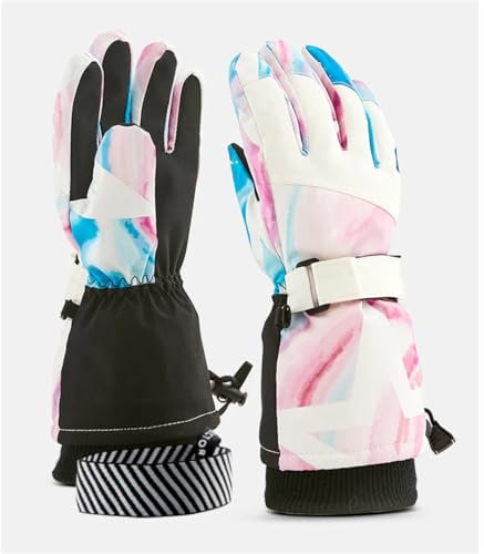 Ornrjfll Jungen und Mädchen wasserdichte warme Handschuhe Winter Skihandschuhe Schnee Winddichte Ski Snowboard Handschuhe Fahrradhandschuhe wie das Bild zeigt2