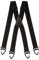 Olata Robuste X-Hosenträger mit Kunststoff-Karabinerhaken – 4 cm Breit, Verstellbar und Unisex. Schwarz