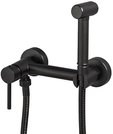 Doccetta Per Wc Bidet Doccetta Maniglia Singola Kit Doccetta Esterno Per Wc E Bidet Acqua Calda E Fredda Tutto In Rame girare nero