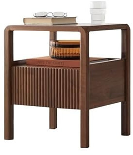 Table de Chevet Table de Nuit Table de chevet en bois massif, moderne et Simple, for petit appartement, table de chevet en noyer noir d'amérique du nord Tables D'appoint Chambre La Table de Nuit