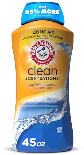 ARM & HAMMER Clean Scentsations In-Wash Scent Booster, Laundry Scent Booster Purifying Waters scent, 45 Oz