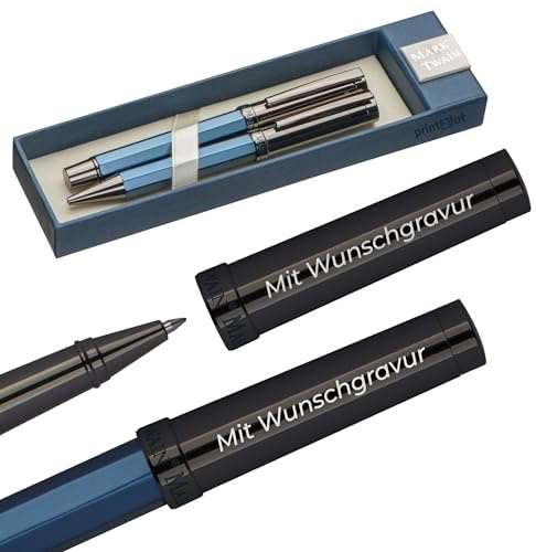 Generisch Kugelschreiber-Set personalisiert mit eigenem Namen oder Logo und hochwertiger Gravur - MARK®TWAIN