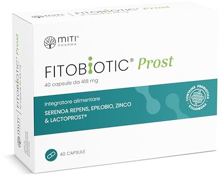 Fitobiotic® Prost | Integratore Prostata Uomo | Serenoa Repens Prostata | Saw Palmetto, Epilobio, Fermenti Lattici Probiotici | 40 Capsule | Senza glutine | Prostata Integratore