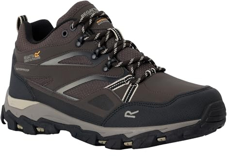 Regatta Men's Holcombe Low III Walking Shoes Water Resistant Padded Durable Hiking Footwear