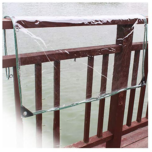 XINYUL Telone Impermeabile Spesso Trasparente Durevole Protezione Solare Telone in PVC 0,5 Mm Usato per Serra Giardino Telo Copertura Antivento per Piante da Balcone, 21 Specifiche (1.2x4m)