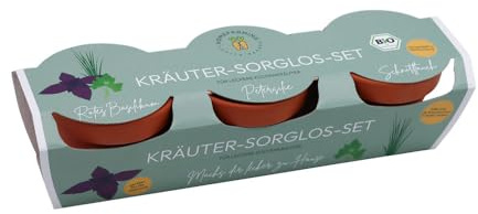 Homefarming Kräuter-Sorglos-Set - Bio Saatgut aus Deutschland. Unser Kräuter-Sorglos-Set für leckere Küchenkräuter. Alles was du brauchst für den Anbau in der Wohnung oder draußen