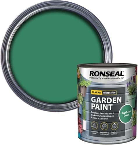 DUAYRA Garden Paint 750ml | Quick Drying Long Lasting Matt Finish | Multi-Surface Exterior Paints | For Wood, Brickwork, Bench, Stone & Metal | Outdoor Garden Fence Tough Protection (Rainforest Green)