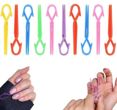 GNHG 10 Pezzi Nail Forms Mold Kit DIY, Manicure Art Shape Stencils Cartine per Ricostruzione Unghie Nails Modelling Guide Shapes Tips Strumento per Tecnici delle Unghie Ricostruzione Riutilizzabili