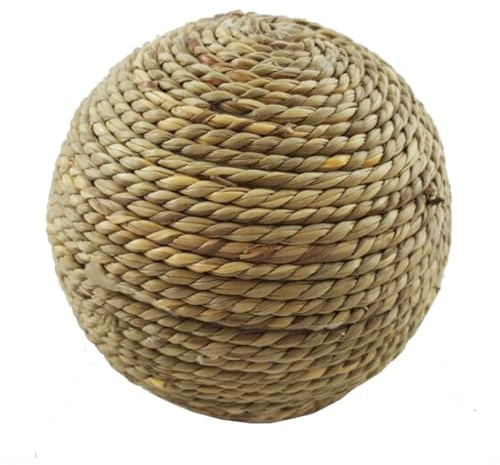Palla di coniglio – Guinea naturale masticabile giocattoli – Forniture per animali domestici per la cura di interni ed esterni cortile stanza patio giardino fattoria gioco foraggio mangiatoia denti