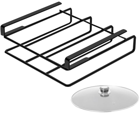 Under Cabinet Chopping Board Holder - Chopping Board Stand, Multipurpose with Hooks, Kitchen Storage | Utensils Tools Pantry Countertop Space Saver Home Kitchen Workstation Accessories
