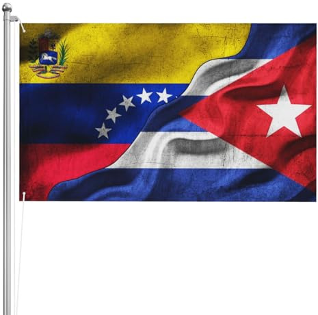 Outdoor Flag Venezuelano Venezuela Cuba Cubano Bandiera Da Cortile Resistente Alle Intemperie Bandiere Da Giardino Colore Vivido Garden Flag Per Camera Da Letto Vacanze Interno 90X150Cm