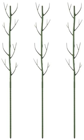 Plant Stakes - 3 Piece Plant Support Stakes | Adjustable Trellis for Monstera, Pothos and Climbing | Sturdy ABS Pillar for Indoor/Outdoor Garden Growth and Care