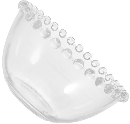 MAGICLULU Ciotola di Vetro Trasparente per Dessert e Insalata, Ciotola da Cucina Design a Perle, Fondo Piatto Stabile, per Servire Frutta e Budino, Stoviglie la Casa, 1 Pezzo Grande