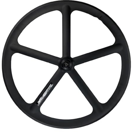 WxMTykx 700C Fixed-Gear-Laufradsatz – Integrierte Felgen Aus Magnesiumlegierung 5-Speichen-17-Zahn-Single-Speed-Räder Vorne 100mm Hinten 120mm Abgedichtete Lager V-Bremse Für Bahn-/Rennräder(Front)