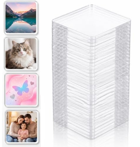 30Klare Acryl-Kühlschrankmagne Magnete Selbst Gestalten Magnet Bilderrahmen