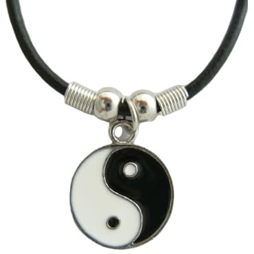 Unbekannt Kette Yin und Yang 2,5cm Ketten Modeschmuck Anhänger