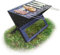 Relaxdays Klappgrill, mit Kohle- und Grillrost, klappbarer Faltgrill, Picknick und Camping, HBT 30x45,5x30cm, schwarz