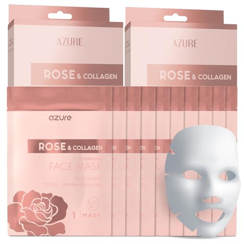 Azure Cosmetics Skin Treatment Mask - Deeply Hydrates, Tightens and Smooths Dry Skin, Softens Wrinkles and Fine Lines, Radiant and Glowing Skin