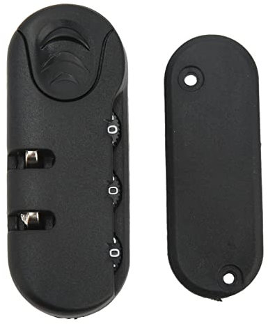 3-Digit Luggage Lock, TSA Approved Suitcase Password Lock, Zinc Alloy, Black Frosted Finish, Travel Camping Security for Globetrotters and Outdoor Enthusiasts