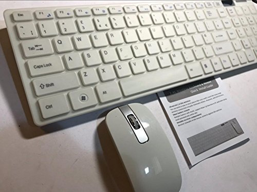 Replacement for White Wireless Keyboard and Mouse + Number Pad Set for HP All-in-one PC