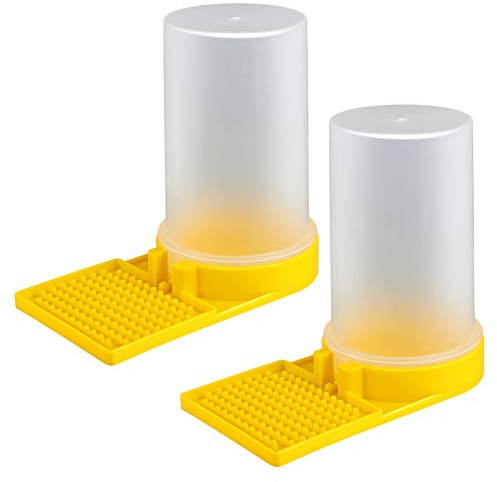 YARNOW 2stücke Wasserspender Für Bienenzucht Bienentränke Bienenstock-eingang Fütterungswerkzeug Imker-werkzeuge Einfache Reinigung Langlebiges Material Wasserzufuhr Für Bienen