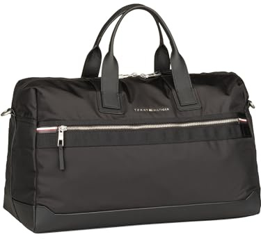 Tommy Hilfiger Herren TH Elevated Nylon Duffle Bags, Schwarz, OS, Schwarz