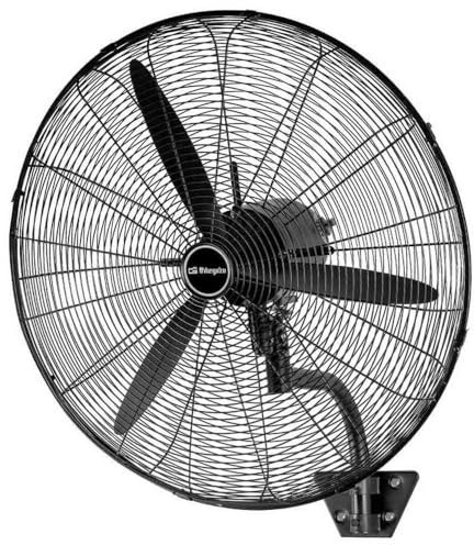 Orbegozo WF 0168 - Ventilador industrial de pared, Potencia 150W, 3 niveles de potencia, fijación a la pared función OSCILANTE Fabricado en Hierro fundido. Diámetro aspas 65cm, 3 aspas