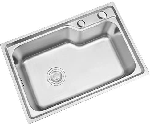 Lavello Lavamani in Acciaio Inossidabile a Vasca Singola Montaggio a Parete, Set Lavello da Cucina per Ristorante Commerciale con Rubinetto e Tubo, Vasca Lavanderia per Lavandino da Esterno, per Lava
