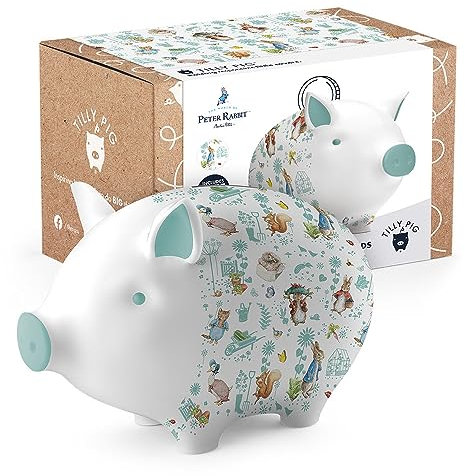 Tilly Pig Ceramic Kids Piggy Bank Beatrix Potter World of Peter Rabbit and Friends Money Box