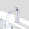 VirtuGro Rubinetto Bagno Lavabo Miscelatore Lavabo Bagno Caldo e Freddo Regolabile in Acciaio Inox Cromato Rubinetti con Cartuccia in Ceramica Risparmio Energetico Argenteo