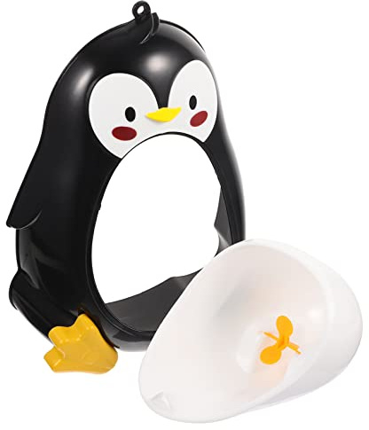 SECFOU Orinatoio a Muro Design Pinguino, Urinale per ABS Grande Capacità e Ventose Potenti per Uso in Casa e Bagno