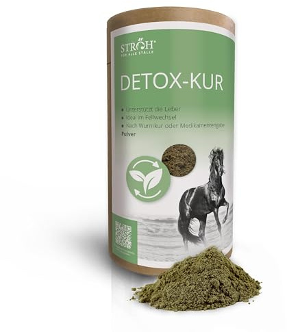 STRÖH Detox-Kur für Pferde - Kräuter-Komplex - 800 g Feedbox Dose