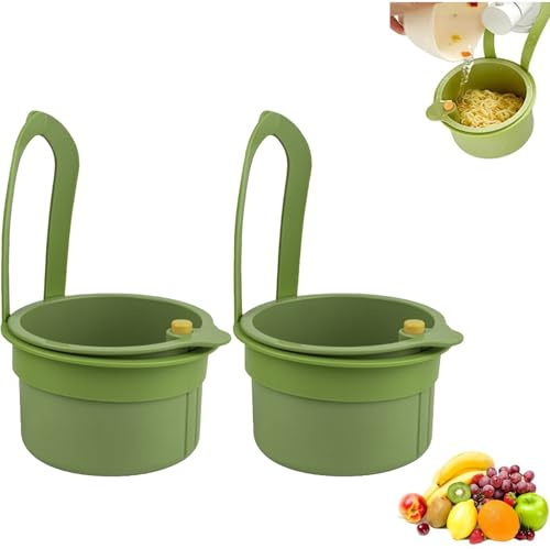 2 coladores para fregadero, cesta de drenaje, colador colgante para fregadero, ideal para escurrir pasta y verduras, solución práctica para organizar la cocina