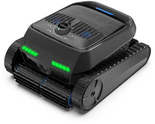 BOTLUXE Poolroboter Akku Kabelloser, Poolroboter Boden und Wand, Wasserlinie, Ultraschall-Detektion, Intelligenten Navigation, 150 Minuten Laufzeit, Poolreiniger für Pools bis zu 300㎡, PC200 Lite