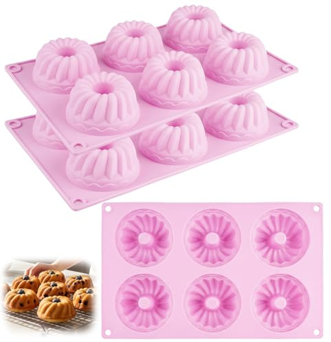 3 stycken miniGugelhupfformar silikon