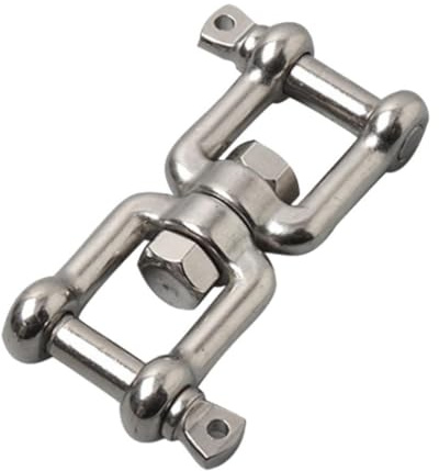 yuwqqoajv Conector Giratorio de Acero Inoxidable 316 para Barco, Gancho de grillete de Cadena de Ancla Duradero, Aplicaciones Marinas, Pulido, Conector