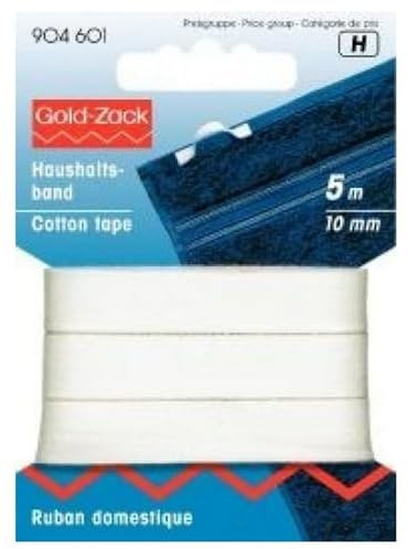Prym Household Tape Cotton Ribbon 5 m Long 10 mm White