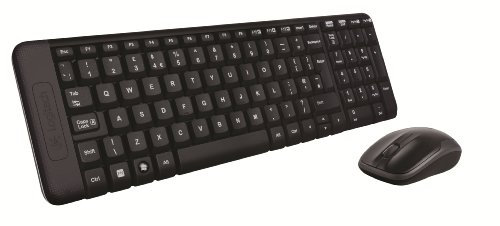 Logitech MK220 Combo Tastiera e Mouse Wireless Compatti per Windows, Layout ‎Olandese-Belga AZERTY - Nero