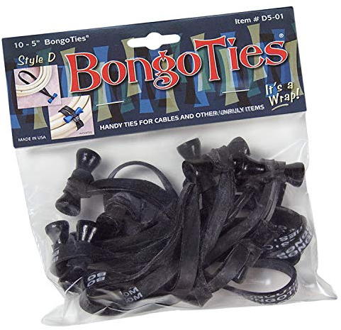 Bongo Ties Kabelbinder mit Knebel, blau, 10 Stück