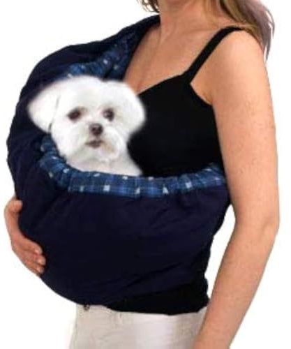 OrgMemory Hunde Tragetaschen, Tragetasche Katzen, Hundetragetasche Outdoor Tragetasche Hund (Blau Plaid)